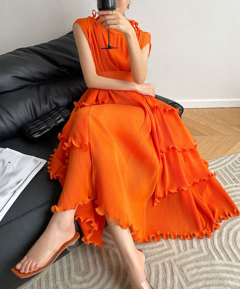 Frill Pleats Dress